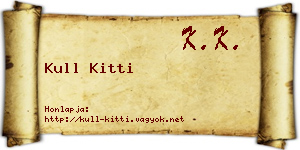 Kull Kitti névjegykártya